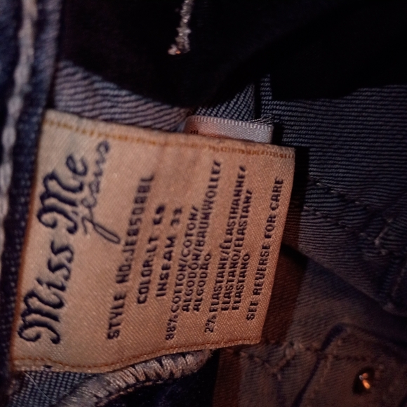 Vintage Y2K Miss Me Distressed Pants Jeans Flap Pockets Angel Wings 29 - Picture 5 of 5